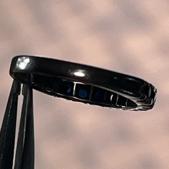 .925 sterling silver and lab created sapphire - Picture 4 of 4